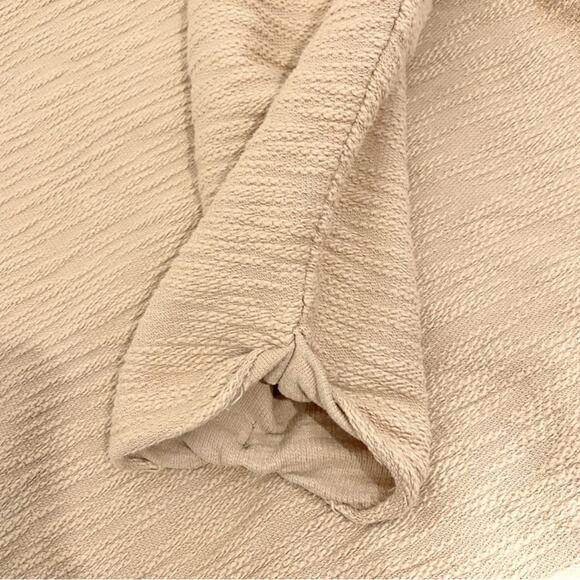 BAS Tan Beige Textured 3/4” Sleeve Top, Size Large* (Please see description) - Picture 3 of 8